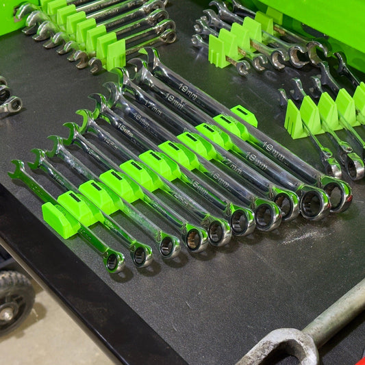 Labeled Wrench Holder – Modular Magnetic Wrench Organizer for Toolboxes