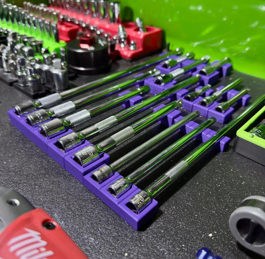 Magnetic Socket Extension Holder | Ratchet Extension Organizer | Modular Toolbox Tool Organizer