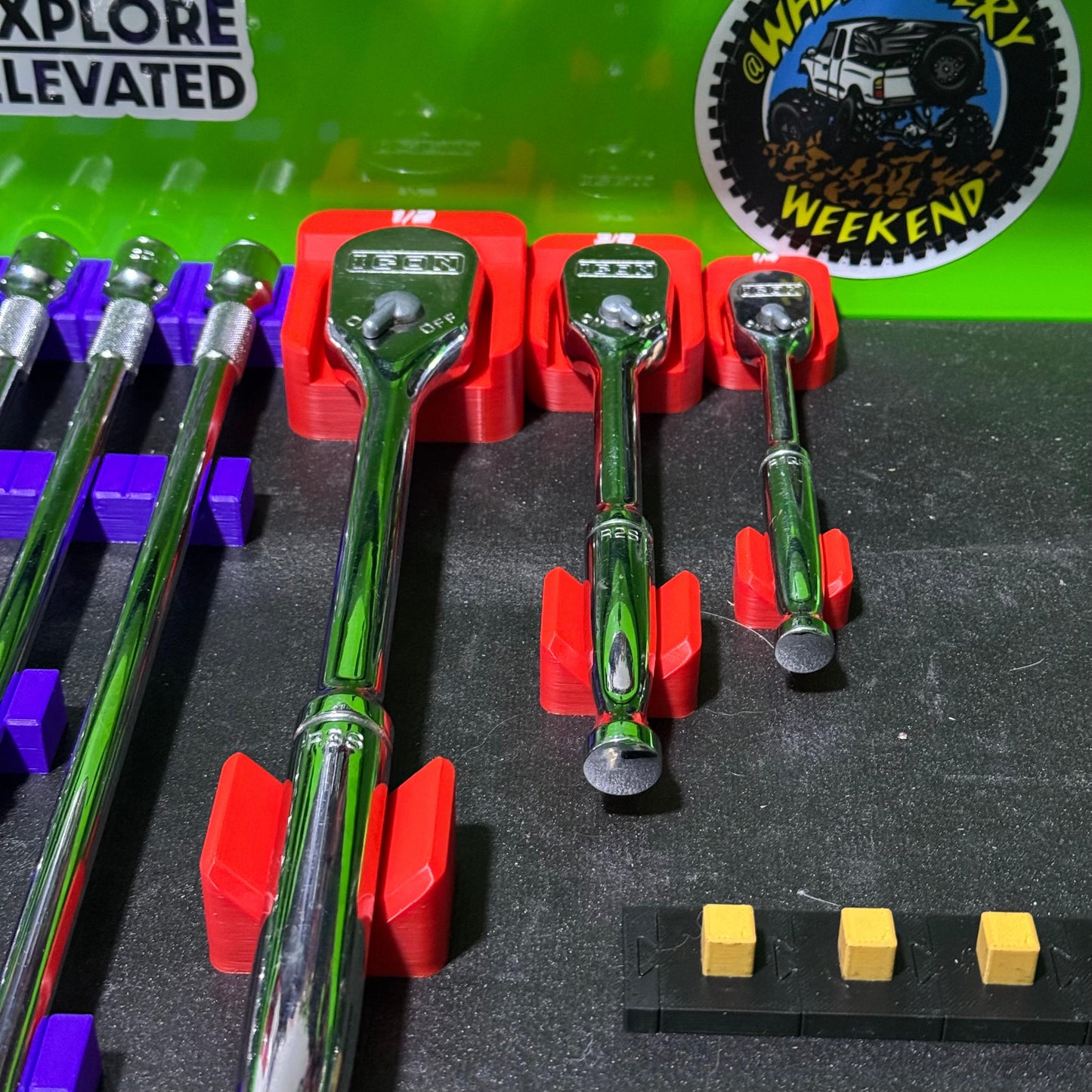 Magnetic Ratchet Holder – Slim Low-Profile Ratchet Organizer