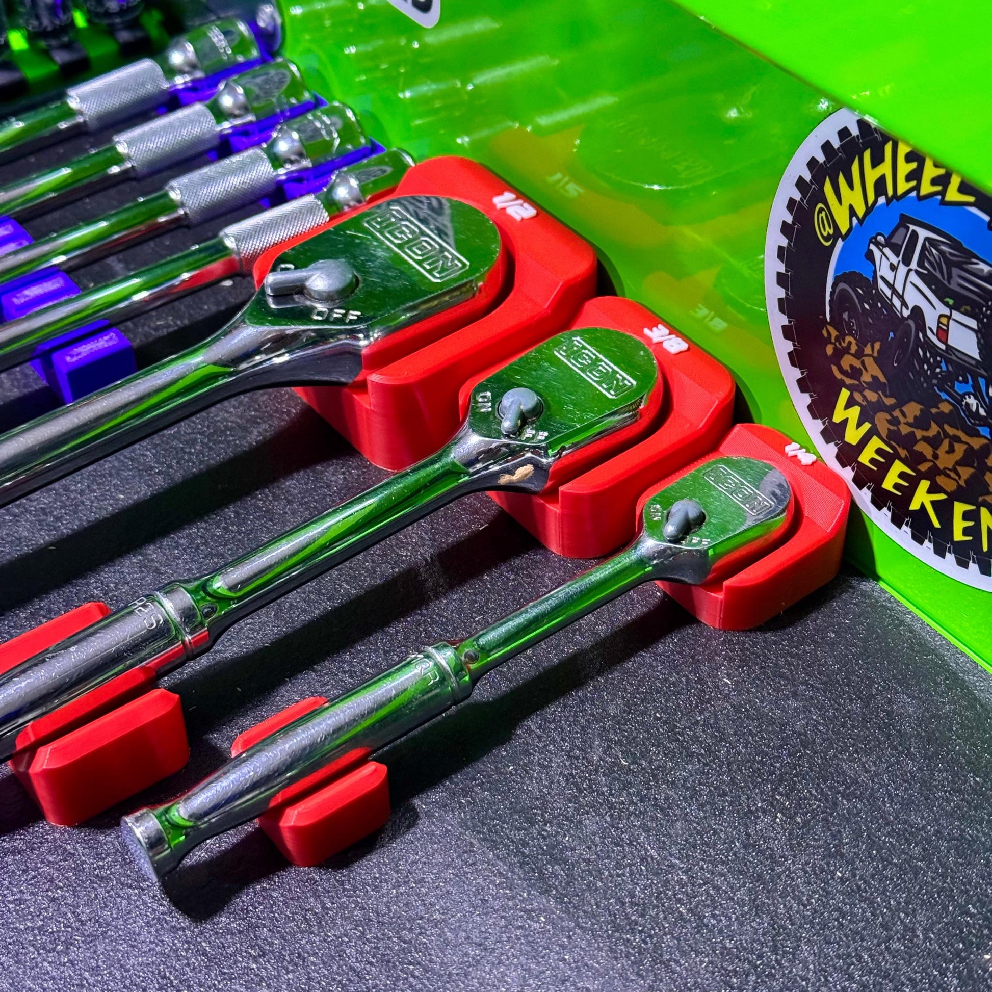 Magnetic Ratchet Holder – Slim Low-Profile Ratchet Organizer