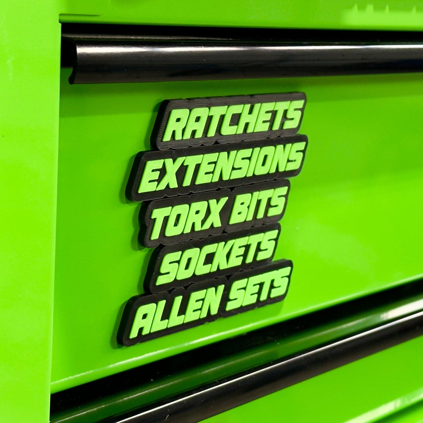 Bend 3DP - (SMALL SIZE) (Single Label) Personalized Toolbox Magnetic Labels