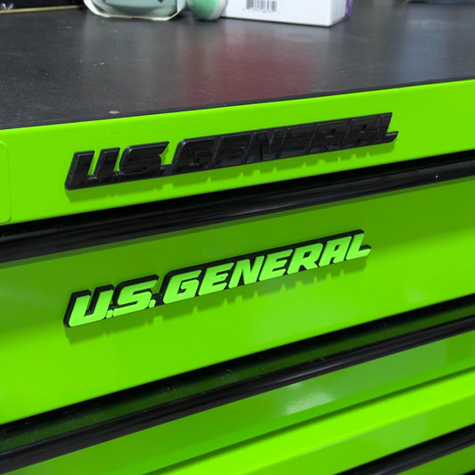 Harbor Freight Toolbox Logo Plate – Magnetic US General Logo Badge