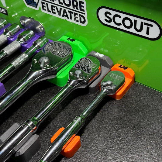 Ratchet Holder – Low Profile Lay-Flat Organizer for Toolboxes