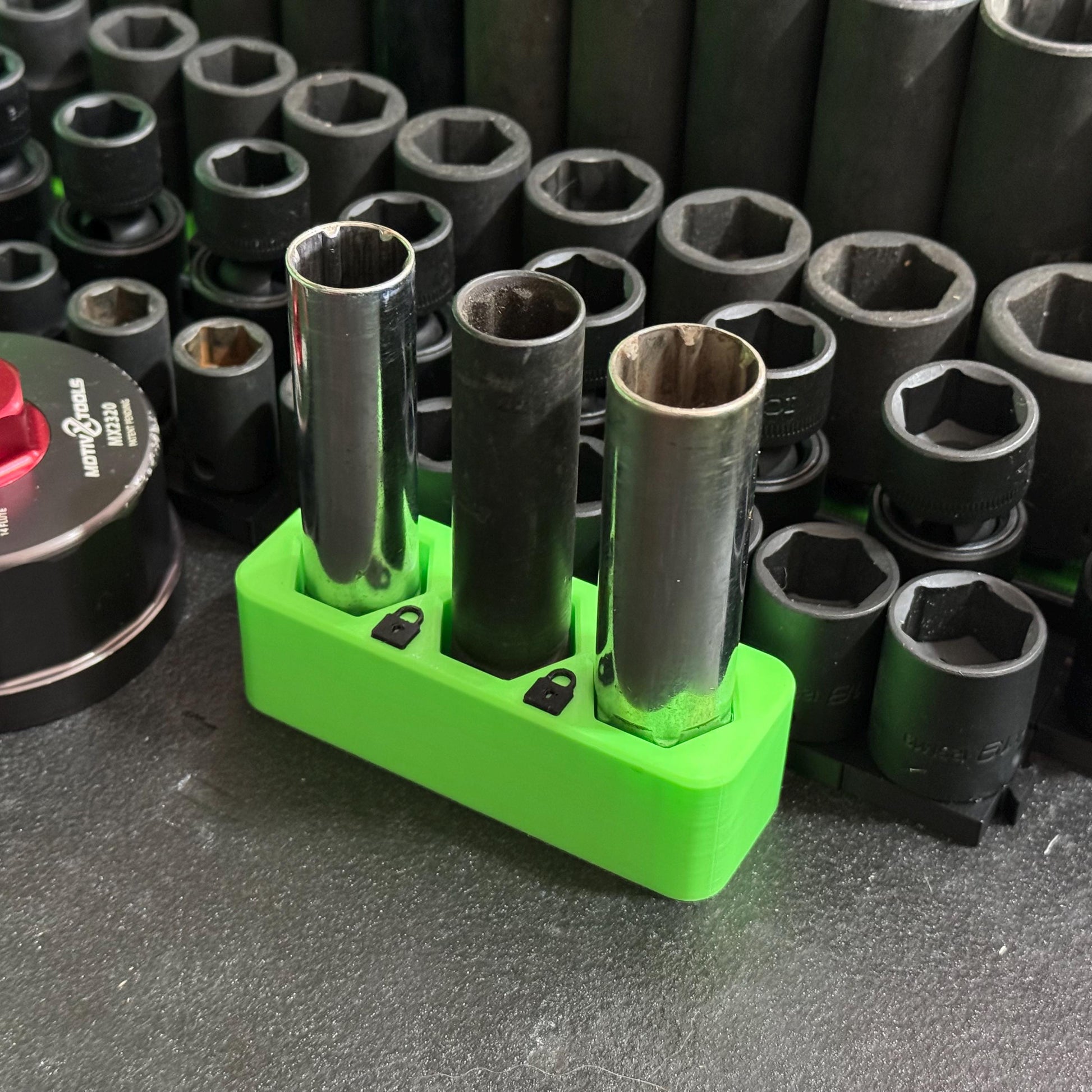 Magnetic Wheel Lock Key Holder – Wheel Lock Socket Organizer for Toolboxes