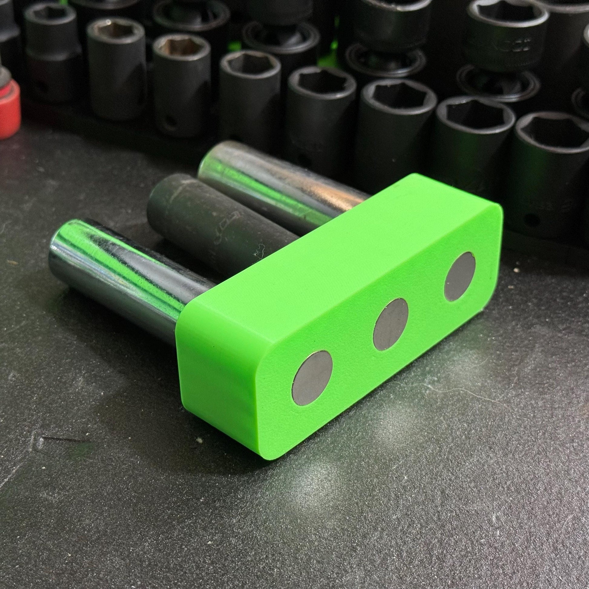 Magnetic Wheel Lock Key Holder – Wheel Lock Socket Organizer for Toolboxes