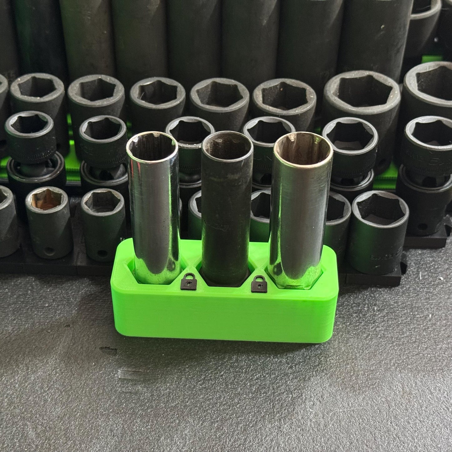 Magnetic Wheel Lock Key Holder – Wheel Lock Socket Organizer for Toolboxes