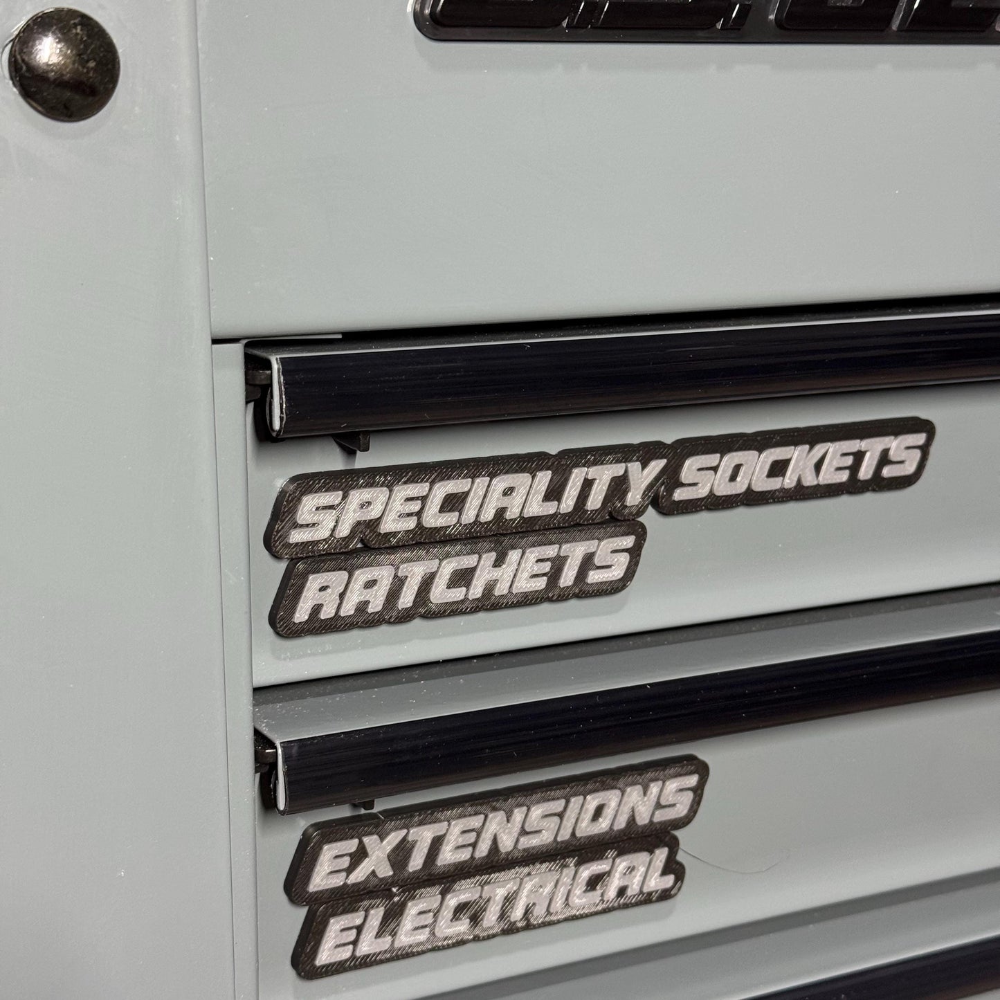 Magnetic Toolbox Labels – SMALL SIZE - Custom Tool Labels (10 Pack)
