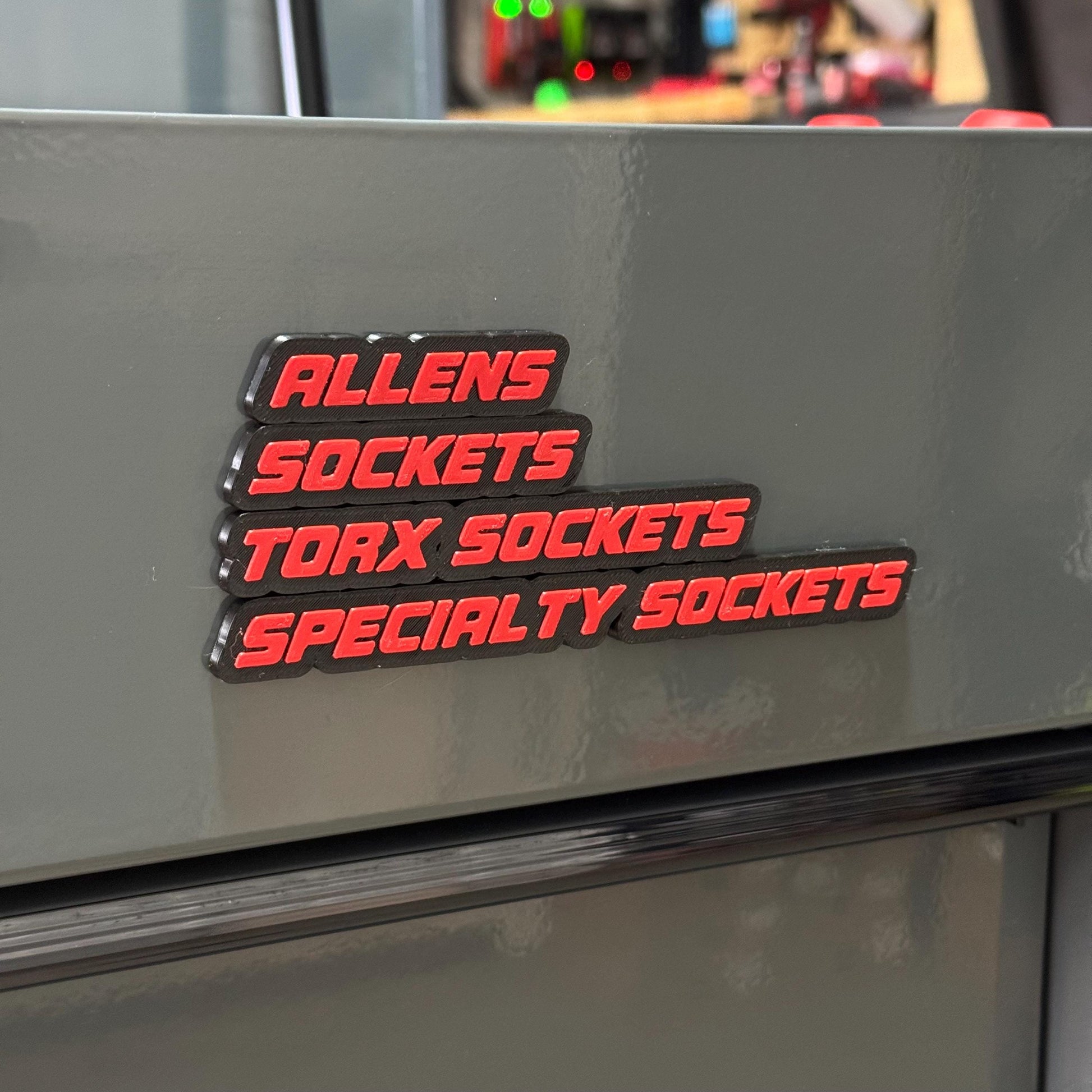 Magnetic Toolbox Labels – SMALL SIZE - Custom Tool Labels (10 Pack)