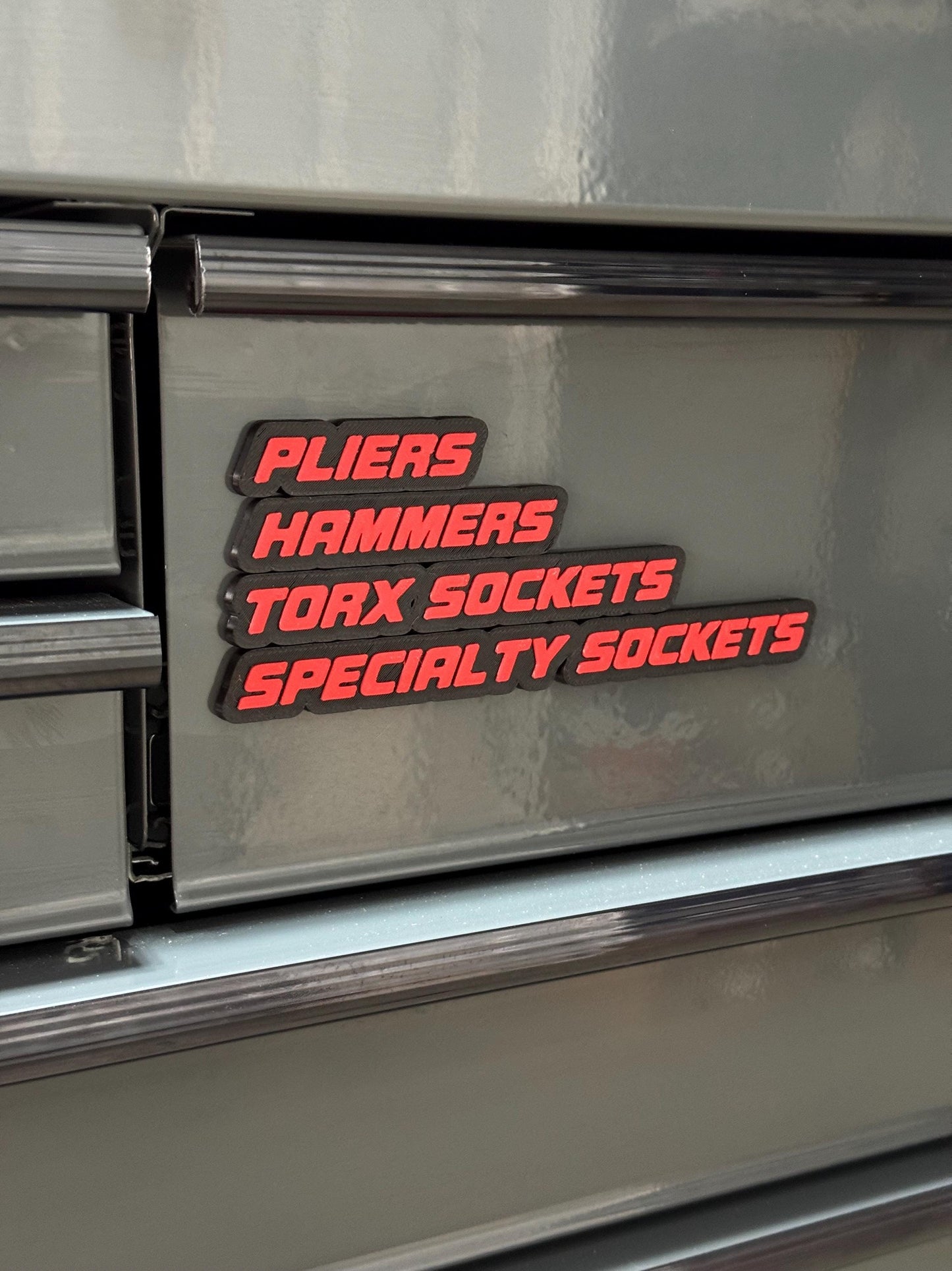 Magnetic Toolbox Labels – SMALL SIZE - Custom Tool Labels (10 Pack)