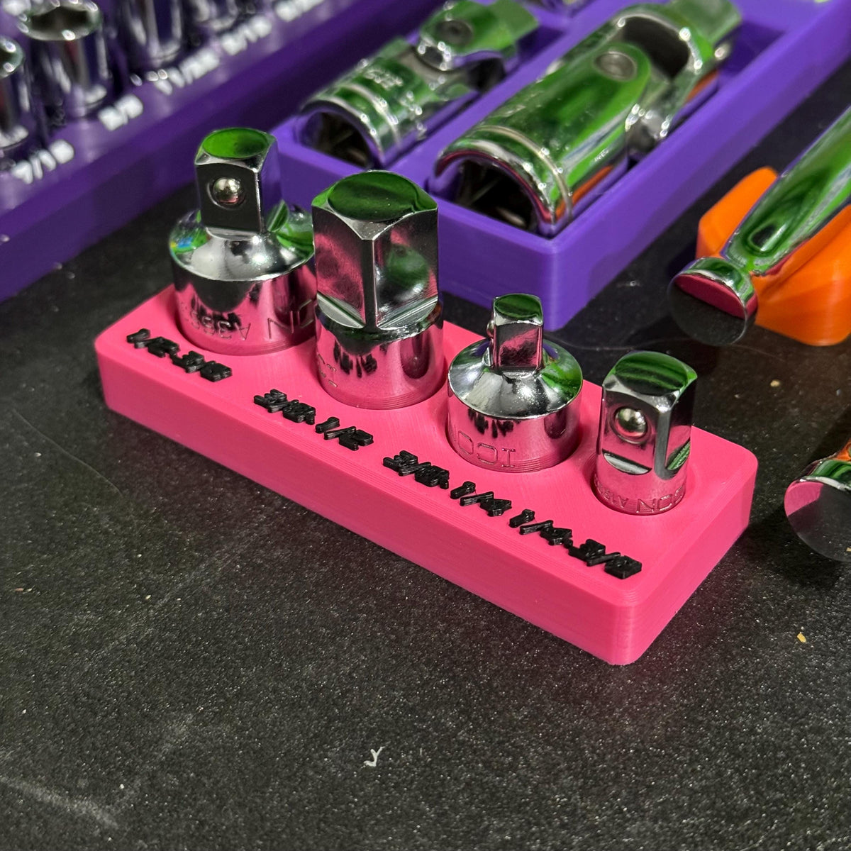 Magnetic Socket Adapter Holder – Adapter Set Organizer for Toolboxes