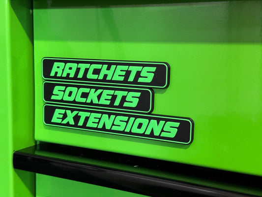 Magnetic Toolbox Labels – SMALL SIZE - Custom Tool Labels (10 Pack)