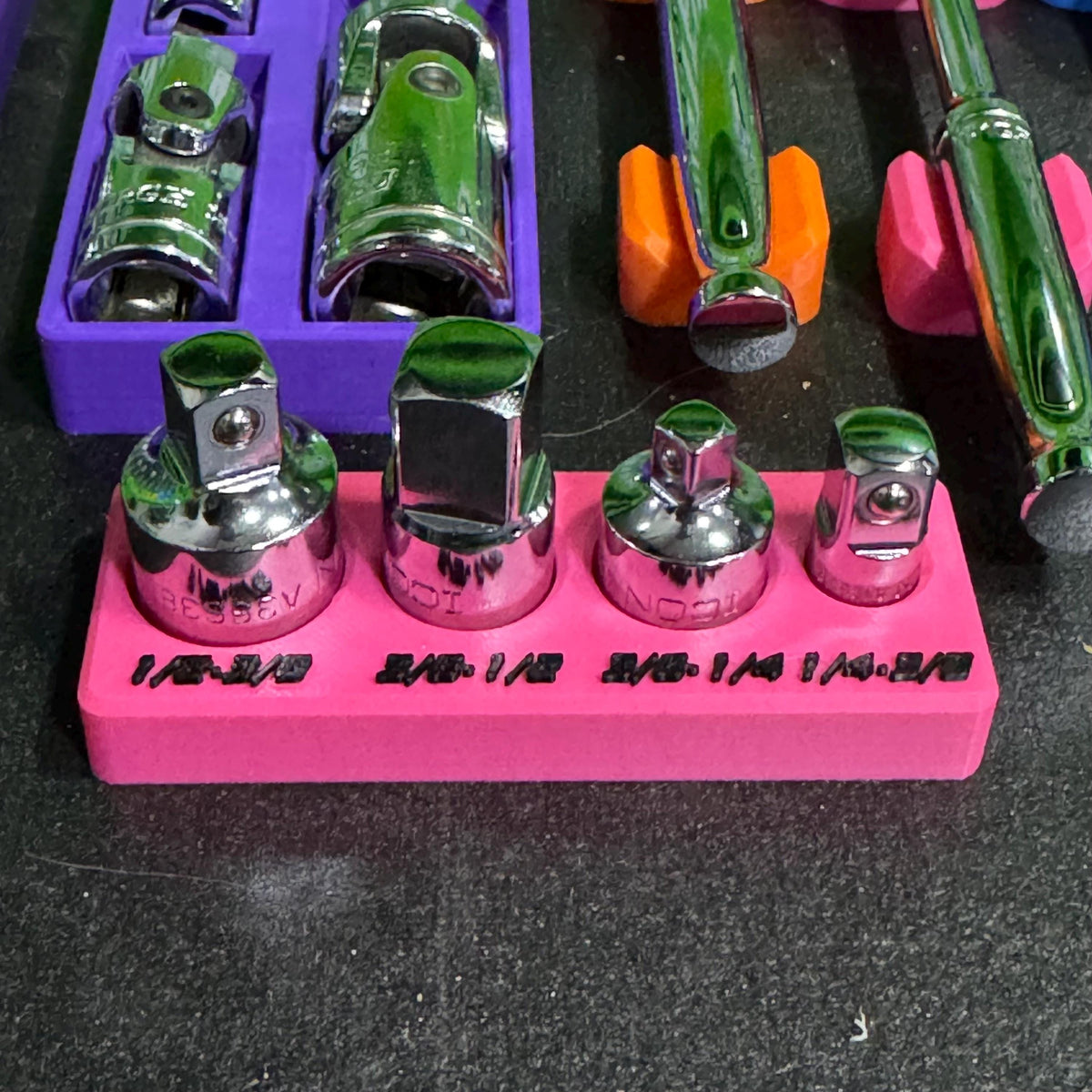 Magnetic Socket Adapter Holder – Adapter Set Organizer for Toolboxes