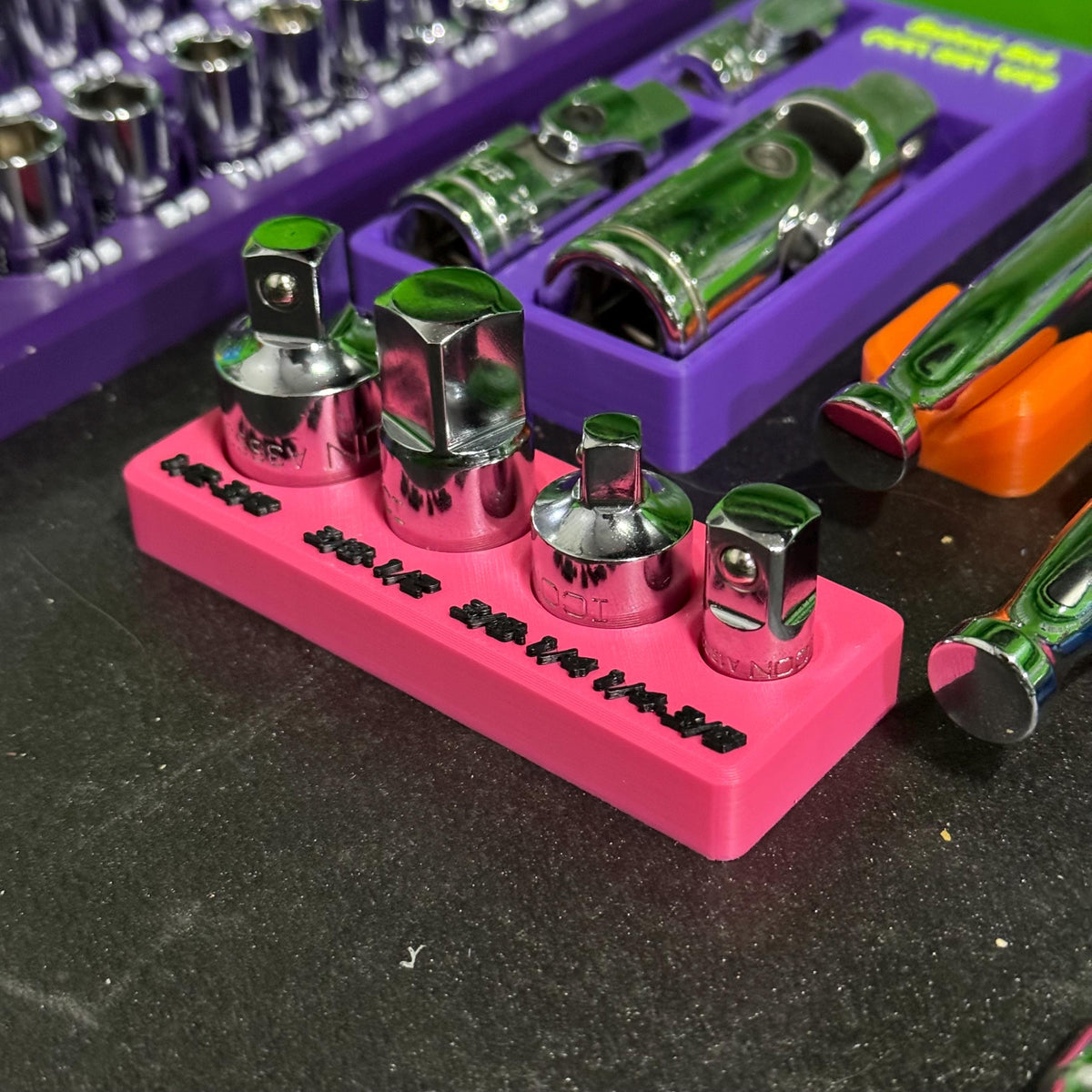 Magnetic Socket Adapter Holder – Adapter Set Organizer for Toolboxes