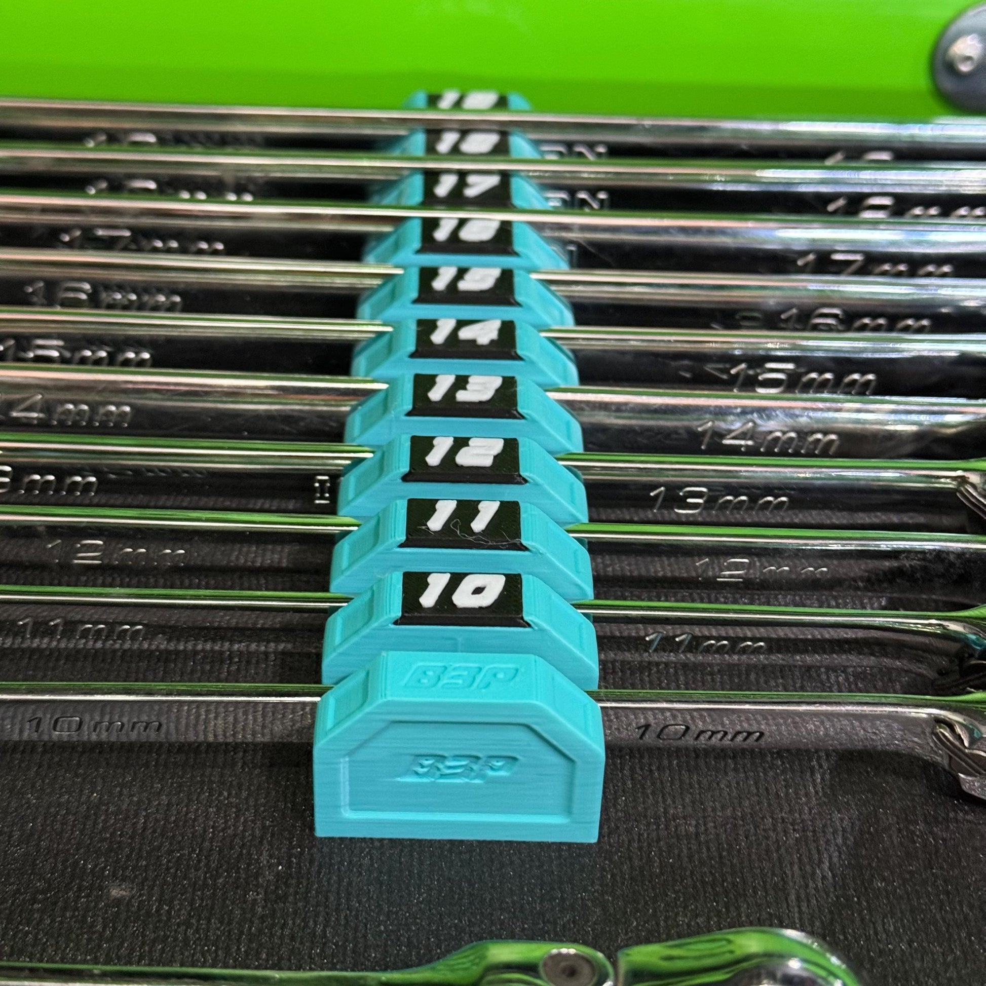 Modular Magnetic Wrench Holder | High Visibility Wrench Organizer | SAE & Metric Toolbox Drawer Storage