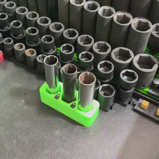 Magnetic Wheel Lock Key Holder – Wheel Lock Socket Organizer for Toolboxes