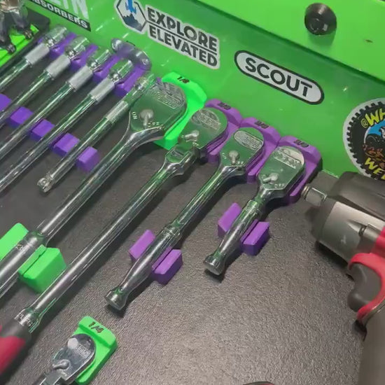 Ratchet Holder – Low Profile Lay-Flat Organizer for Toolboxes