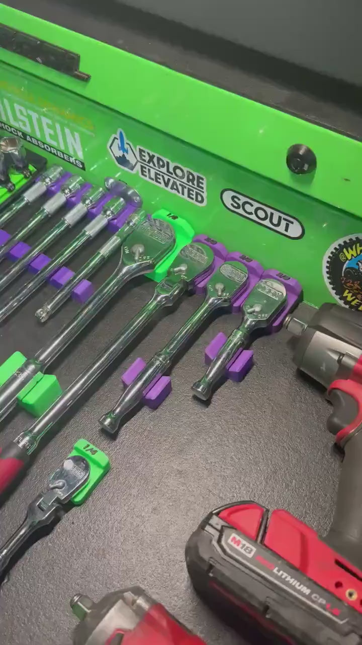 Ratchet Holder – Low Profile Lay-Flat Organizer for Toolboxes