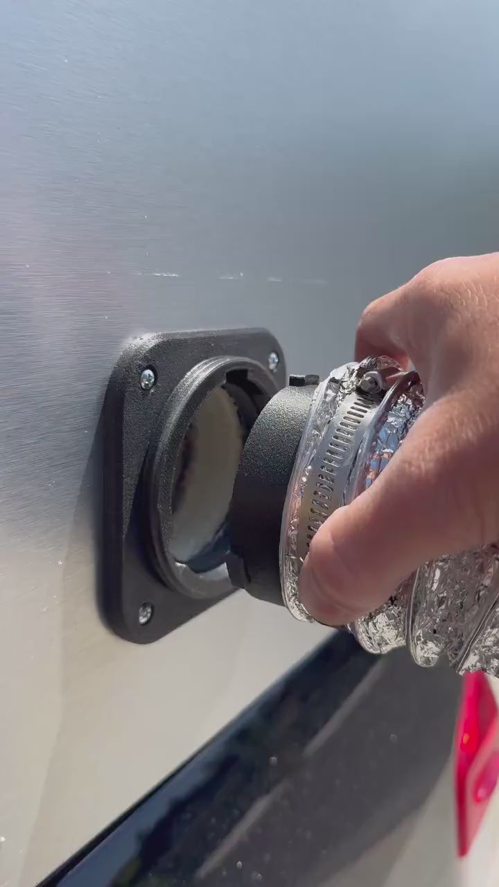 Diesel Heater Wall Port | Portable Camper Heater Pass Through | RV, Cargo Trailer & Van Wall Mount | Overland Camping | Ice Fishing Shelter