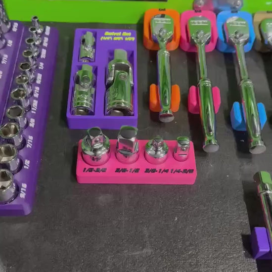 Magnetic Socket Adapter Holder – Adapter Set Organizer for Toolboxes