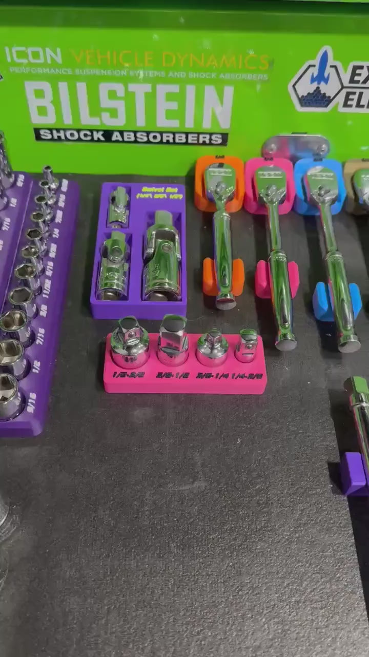 Magnetic Socket Adapter Holder – Adapter Set Organizer for Toolboxes