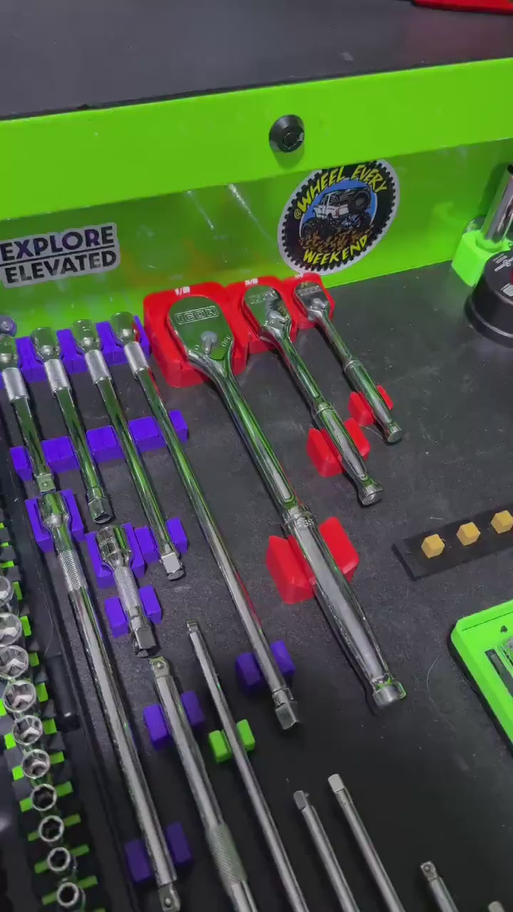 Magnetic Ratchet Holder – Slim Low-Profile Ratchet Organizer