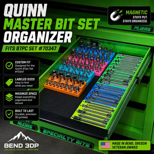 Quinn 87-piece set #70347 in colorful magnetic organizers